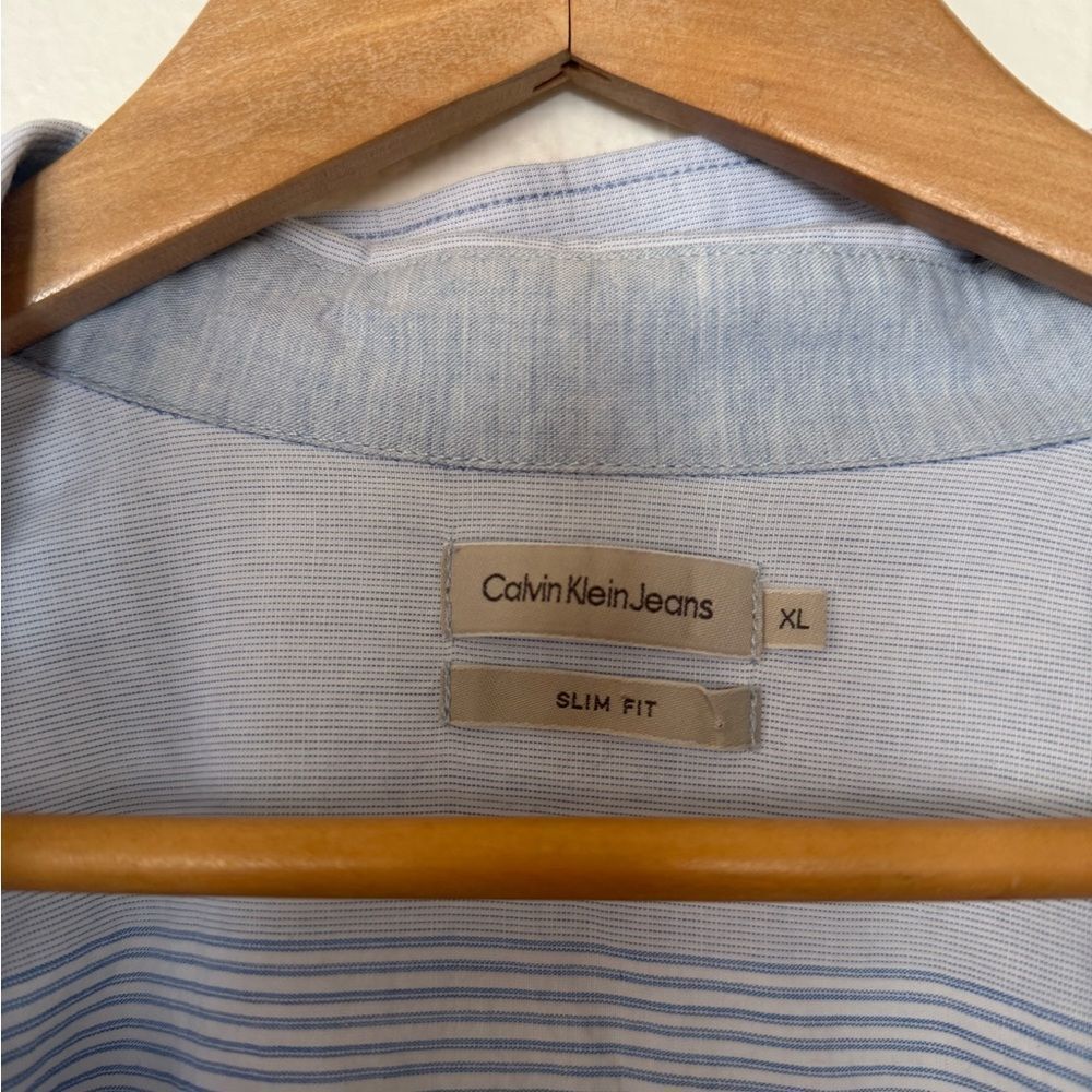 Men's Blue Striped button down - Picture 4 of 4
